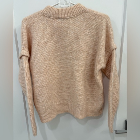 Madewell Wool Alpaca Cable Havener Pullover Sweater in Heather Powder Size XS - Picture 13 of 14
